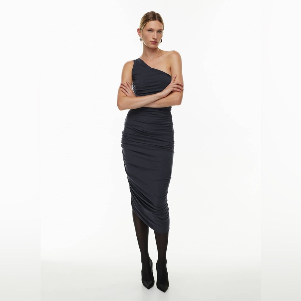 🆕 NWT BABATON $168 NAVY BLUE VERTIGO MIDI DRESS